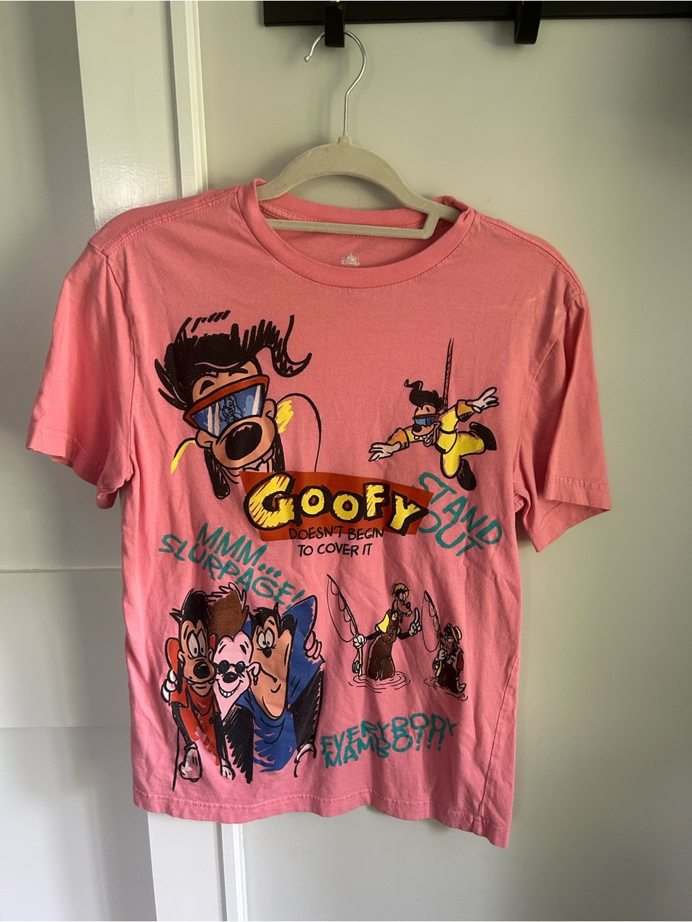 Disney Pink Goofy Graphic Short Sleeve Tee
